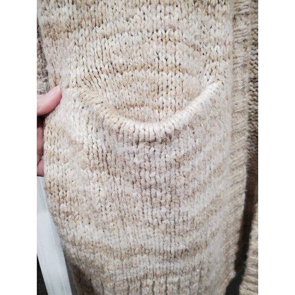 Madewell Wool Space-Dyed Long Oversized Cardigan Sweater Beige Pockets Womans XS - Picture 7 of 16
